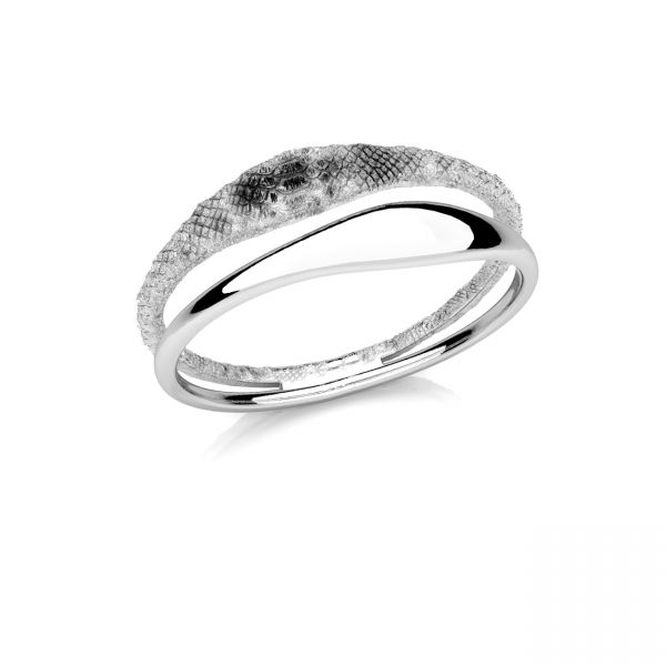 Double snake ring, sterling silver 925, U-RING OWS-00469 6,2x19,5 mm R-15