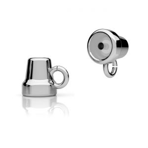 Silver back stopper (silicone inside), earnuts*sterling silver 925*SL 3 OWS-00655 4,7x6,2 mm