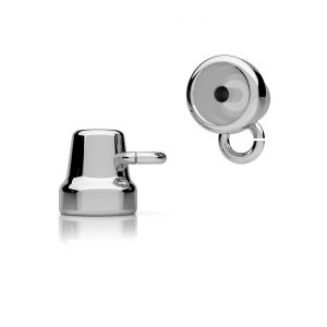 Silver back stopper (silicone inside), earnuts*sterling silver 925*SL 4 OWS-00656 4,7x6,2 mm