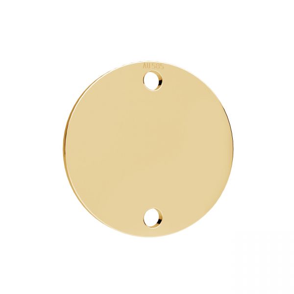 Round tag pendant*gold 585*LKZ14K-50275 - 0,30 14x14 mm