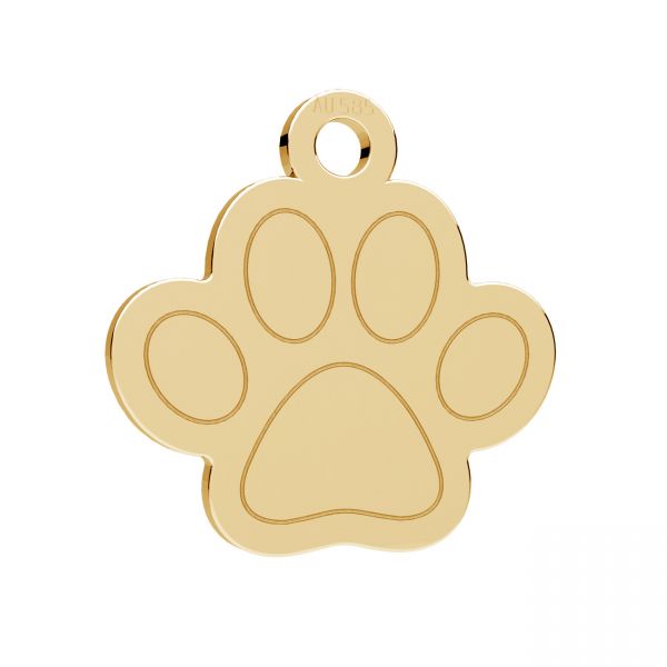 Doggie paw pendant*gold 585*LKZ14K-50281 12,3x12,4 mm