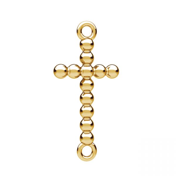 Cross pendant connector - balls, sterling silver, CON2 ODL-01475 9,1x18,8 mm