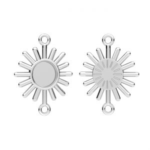 Sun pendant connector, resin base*sterling silver*CON-2 ODL-01487 19,5x25 mm