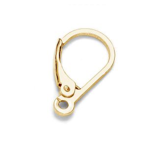 SIlver leverback*gold 585 14k*GBA 19 10x16 mm