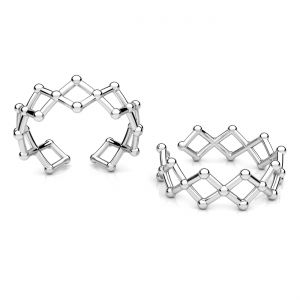Universal ring - molecules, sterling silver 925, U-RING OWS-00759 6,5x20,5 mm