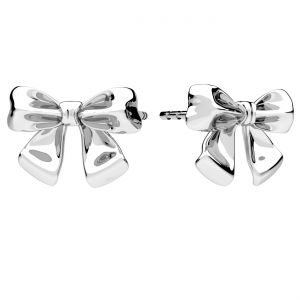 Bow earrings*sterling silver 925*KLS ODL-01490 10,4x17,7 mm