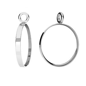 Trendy ring pendant, sterling silver 925, Pendant 019 1,8x22 mm