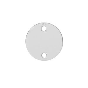 Round pendant connector, sterling silver 925, LKM-3395 - 0,40 10x10 mm