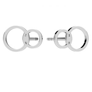 Circle earrings, sterling silver 925, KLS LK-3398 KLS - 0,50 6,3x9,5 mm L+P