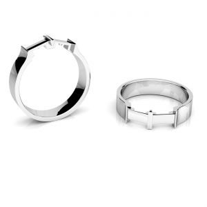 Signet ring - with two interchangeable pendants, sterling silver 925*RING OWS-00506 4,4x20 mm R-13