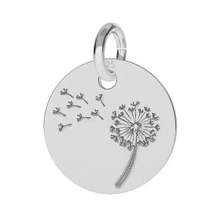 Dandelion pendant, sterling silver, J-LKM-2008 - 0,40 14 mm