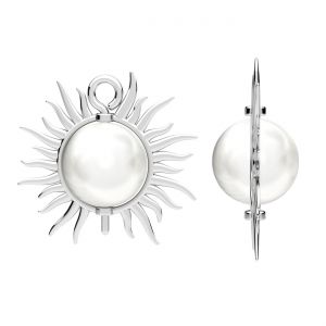 Sun pendant - white pearl*sterling silver 925*ODL-01468 17,6x18 mm ver.2