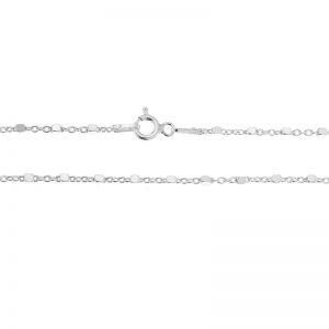Forzatina diamond cut with cube chain necklace, sterling silver 925, A 040 FQMD 40 cm