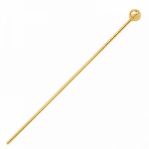 Headpins with 3mm ball*AU 585,14K*SZPKZ 5 50 mm
