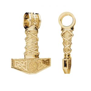 Thor's hammer - Mjolnir pendant*gold 585*OWSZ-00607 18,8x27,9 mm