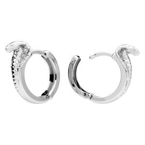 English hook - round earring with rays*sterling silver AG 925*BZO OWS-00846 15x15,8 mm