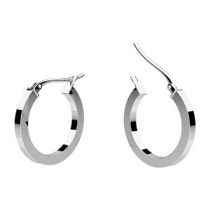 Round hoop earrings 1,9 cm with clasp*sterling silver AG 925*KL-KB OR 2x15 mm