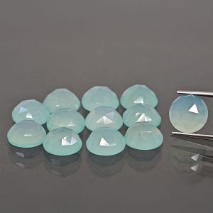 Rosette - aqua agate 6 MM