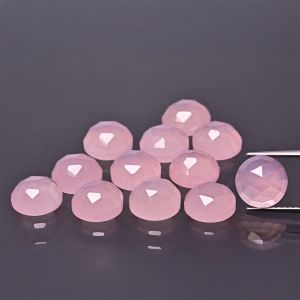 Rosette - pink agate 6 MM