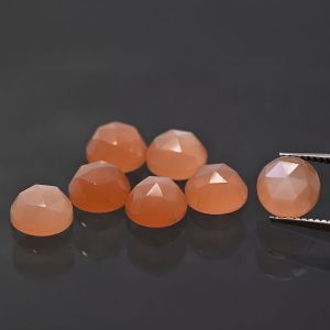 Rosette - salmon moonstone 6 MM
