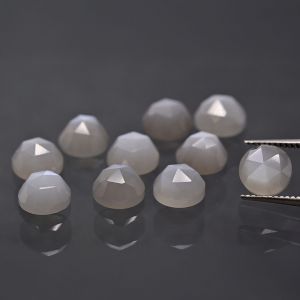 Rosette - gray moonstone 6 MM