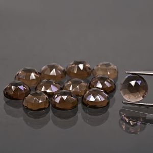 Rosette - smoky quartz 6 MM