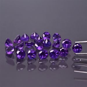 Round stone, cone - amethyst 6 MM