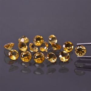 Round stone, cone - citrine 3 MM