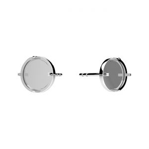 Stud earring - clover, base for gluing crystals*sterling silver AG 925*KLS OWS-01029 7,3x7,3 mm