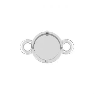 Pendant connector - robot devil, white resin*sterling silver AG 925*CON-2 OWS-01030 7,3x11,1 mm