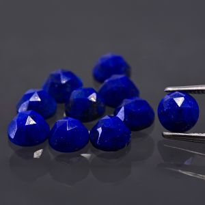 Round stone, rose cut - Lapis Lazuli 6 MM