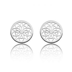 Filigree stud earring - forget-me-not flower*sterling silver AG 925*KLS SZ 50 - 04 8,1x8,1 mm