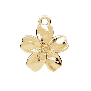 Gold pendant - Forget-me-not flower*gold AU 585*ODLZ-01615 11,6x13,7 mm