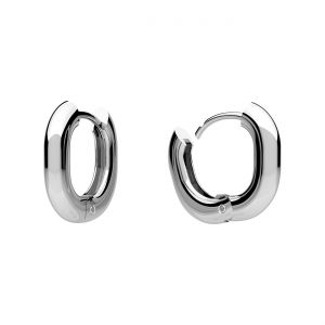 Hoop leverback earrings*streling silver AG 925*BZO OWS-01186 16,8x17,5 mm
