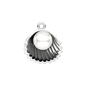 Rabbit pendant - white pearl 8mm*sterling silver AG 925*CON-1 ODL-01620 15,7x17 mm ver.2