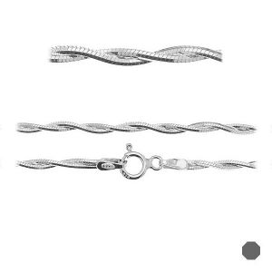 Octagon snake chain*sterling silver 925*PLE SN 025 DC8L 2S (45 cm)