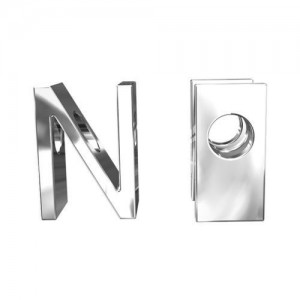 Pendant - letter N*sterling silver AG 925*ALF N