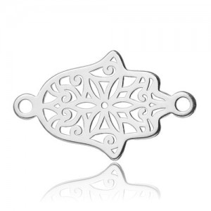 Openwork connector pendant - Fatima's hand*sterling silver 925*BL 265 - 0,8 mm