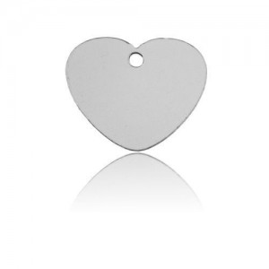 Pendant - heart for engraving*sterling silver AG 925*BL 8 - 0,4 mm