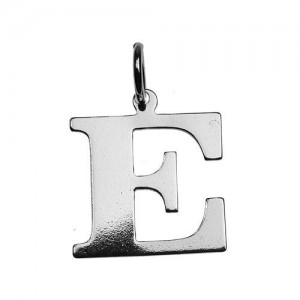 Pendant - letter E*sterling silver AG 925*BL E - 0,4 mm