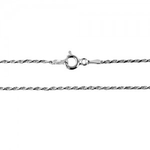 Chain - Corda type with clasp*sterling silver AG 925*CD030N - 45 cm