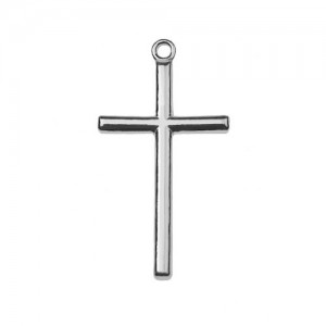 Pendant - plain cross*sterling silver AG 925*S-CHARM 303  