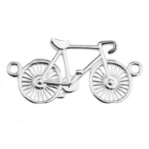 Connector pendant - bicycle*sterling silver AG 925*S-CHARM 473  