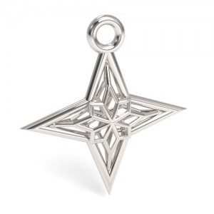 Pendant - wind rose*sterling silver AG 925*S-CHARM 656  