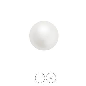Cream pearl bead, Round Pearl 1H MXM 6 cream, PRECIOSA