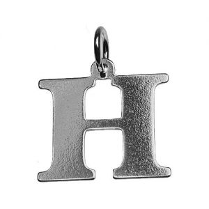 Pendant - letter H*sterling silver AG 925*BL H - 0,4 mm