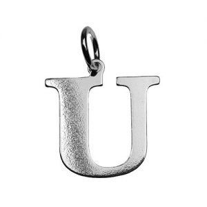 Pendant - letter U*sterling silver AG 925*BL U - 0,4 mm