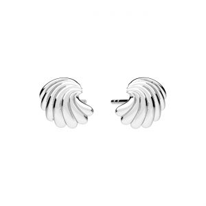 Stud earring - shells*sterling silver AG 925*KLS ODL-01643 7,1x7,5 mm