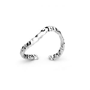 Universal ring - hammered*sterling silver AG 925*U-RING ODL-01647 7x19,7 mm