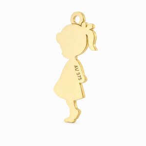 Gold pendant - girl*gold AU 375*LKZ9K-30024 - 0,30 7x19 mm